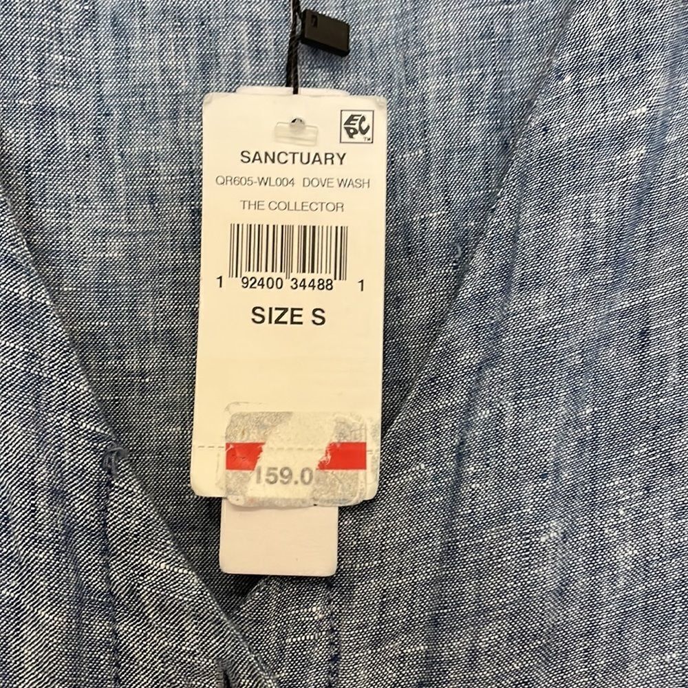 Sanctuary The Collector 100% Linen Jumpsuit in Dove Wash, NWT - Picture 2 of 8